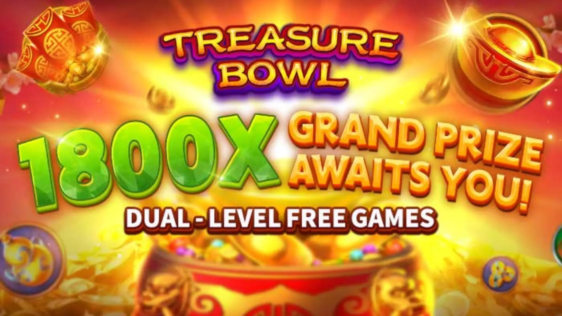 Multiplicadores Treasure Bowl 99tg - 7777x Máximo com Tigela Dourada